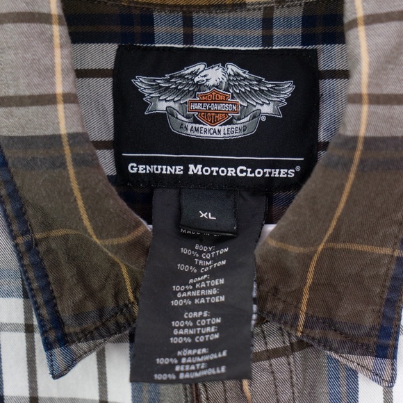 Harley Davidson Button Up Shirt 1903 Willie G Skull Long Sleeve Flannel Mens XL - Picture 5 of 6